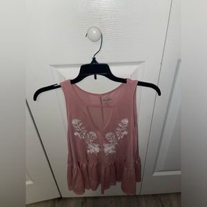 Pink Top with flowers